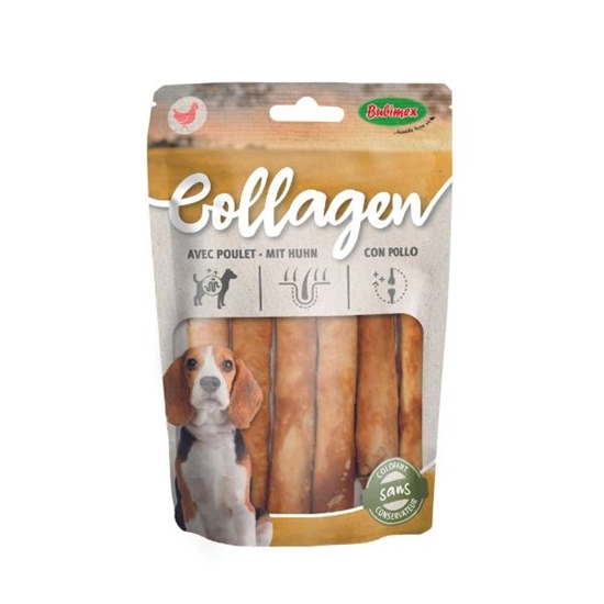 Picture of Bubimex Collagen Chicken Sticks 13cm | 18-Pack Chew Treats